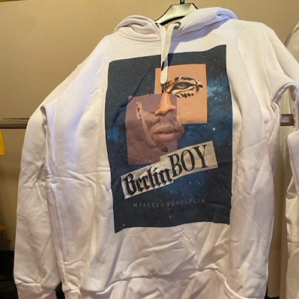 White Graphic Hoodie - Marcell Von Berlin